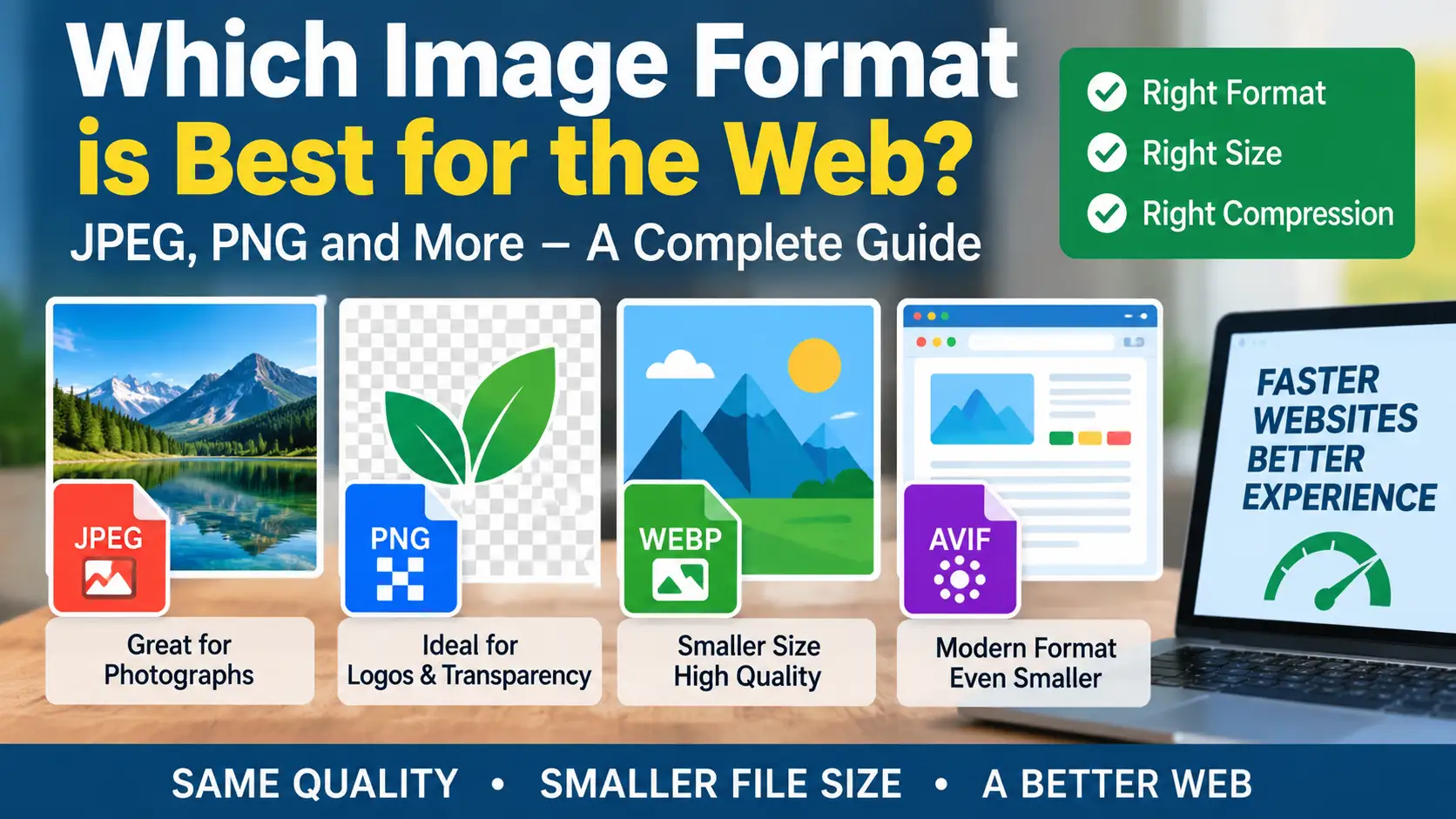 WebP, JPEG and PNG: Choosing the Right Image Format